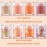 GABOX 8-Jar Sunset Orange Glitter Set, Holographic Fine Powder & 1mm & 2mm & 3mm Sequins Flakes Set for Cosmetic - Nail - Resin, Iridescent Art Glitter for Body, Face, Eyes, Hair & Crafts