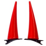Anime Power Horns Hair Clips Devil Horn PVC Cosplay Props Red PVC Headwear Barrettes Unisex Hair Accessory Halloween