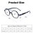 TISHUI Blue Light Blocking Glasses Women Men Round Blue Ray Glasses Unisex Circular Lightweight Blueblocker Glasses Anti Glare/UV400