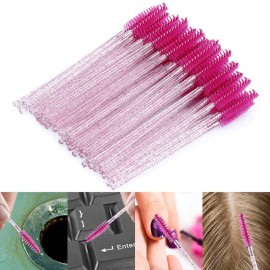 Tbestmax 500 Disposable Mascara Wands Eyelash Brush Spoolies for Eyebrow Eye Lash Extension Colorful