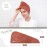 myHomeBody Hair Towel Wrap, Luxury Quick Drying Turban, Ultra Soft Absorbent Charcoal Fiber Cap, with Coconut Shell Button - Cinnamon