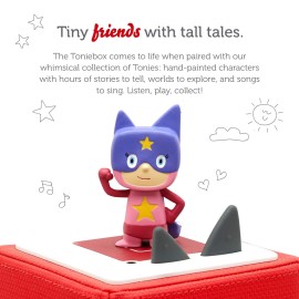 Tonies Superhero Creative Audio Character - Record and Upload up to 90 Minutes of Your Own Stories and Songs - Pink/Purple