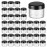 40PCS Plastic Cosmetic Containers Transparent storage tank with screw cap Storage Jars be used for Clay, Liquid,Sample 20 ml/ 0.7 oz (black lid)