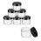 40PCS Plastic Cosmetic Containers Transparent storage tank with screw cap Storage Jars be used for Clay, Liquid,Sample 20 ml/ 0.7 oz (black lid)