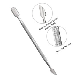 Cuticle Trimmer Extremely Sharp Cuticle Pusher Cuticle Nipper Scissors Stainless Steel Clippers Cutter Remover Pedicure Manicure Fingernail Toenails Tools (2 Pc Set) By Zeepk