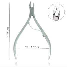 Cuticle Trimmer Extremely Sharp Cuticle Pusher Cuticle Nipper Scissors Stainless Steel Clippers Cutter Remover Pedicure Manicure Fingernail Toenails Tools (2 Pc Set) By Zeepk