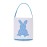 MONOBLANKS Easter Bunny Basket Bags, Rabbit Bucket Tote for Easter Egg Hunts Decorations Candy Gifts Storage (Blue(wave))
