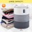 COMSE Laundry Hamper, Extra Large 15.7x 21.7, Cotton Rope Basket, Portable, White & Light Gray & Dark Gray