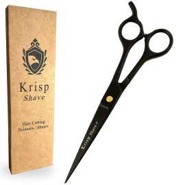 Professional Hair Cutting Scissors - Krisp Shave Japanese Stainless Steel Salon Barber Scissor (7 Inch) - Shears for Men\'s Beard Mustache Women Kids Pets Haircut All Purpose Shear, KSP-786