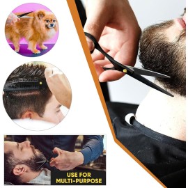 Professional Hair Cutting Scissors - Krisp Shave Japanese Stainless Steel Salon Barber Scissor (7 Inch) - Shears for Men\'s Beard Mustache Women Kids Pets Haircut All Purpose Shear, KSP-786 Professional Hair Cutting Scissors - Krisp Shave Japanese Stainless Steel Salon Barber Scissor (7 Inch) - Shears for Men\'s Beard Mustache Women Kids Pets Haircut All Purpose Shear, KSP-786