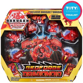 Bakugan GeoForge Dragonoid, 7-in-1 Includes Exclusive True Metal Dragonoid and 6 Geogan Collectibles, Kids Toys for Boys