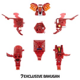 Bakugan GeoForge Dragonoid, 7-in-1 Includes Exclusive True Metal Dragonoid and 6 Geogan Collectibles, Kids Toys for Boys