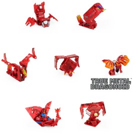 Bakugan GeoForge Dragonoid, 7-in-1 Includes Exclusive True Metal Dragonoid and 6 Geogan Collectibles, Kids Toys for Boys