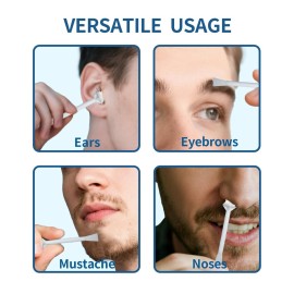DecBlue Nose Wax Sticks - 100 Pcs Plastic Nasal Cleaning & Hair Removal Applicators for Nostril, Eyebrow Grooming for Men and Women
