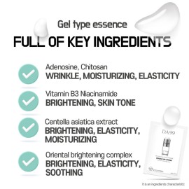 DA99 Brightening & Lifting Double Up Mask 1 Pack (5 sheets,3.9 Ounces) Anti Wrinkle Anti Aging Skin Care Facial Mask Pack KBeauty