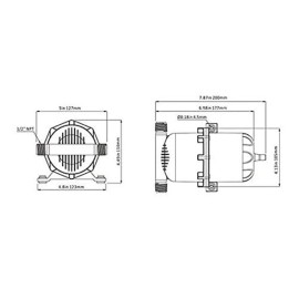 YaeMarine 0.75L 125 PSI Pre-Pressurized Accumulator Tank Pressure Storage Vessel Hold Water Under Pressure Water Pump Flow Control Internal Bladder 25oz for Boat,Marine, RV,Caravan