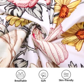 Crib Sheets HNHUAMING Neutral Baby Crib Fitted Sheets, Ultra Soft & Breathable 52 X 28 inches Crib Sheet Snug Fits for Standard Crib Mattress, Daisy Floral