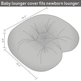 Strechy Newborn Lounger Cover, Removable and Ultra Soft Sung Fitted Baby Lounger Slipcover by BlueSnail(1 Pack,Pink)