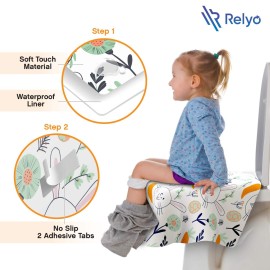 Relyo Disposable Toilet Seat Cover for Travel - 20 Pack with Covers Wrapped in Sets of 2, Non-Flushable Liners, Fits Most Seats - Kids, Toddlers, Adults