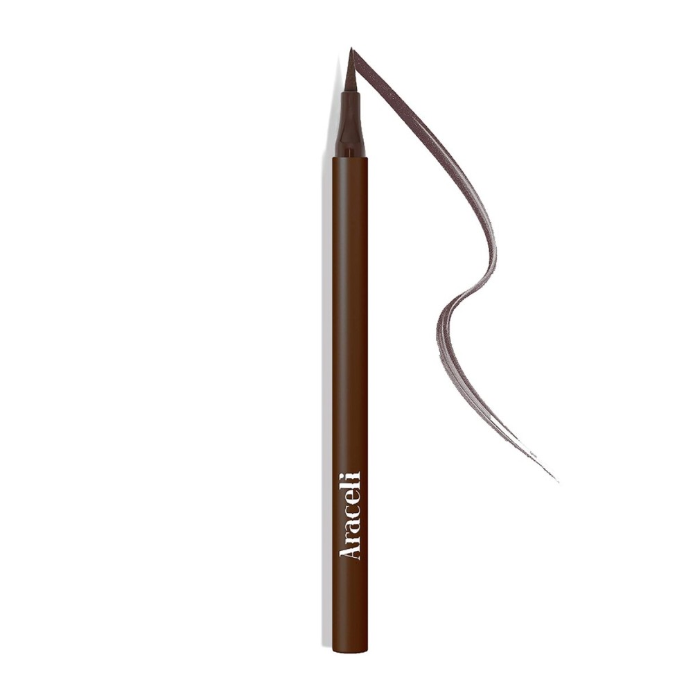 Aracelli Beauty Water Resistant Long-Lasting Eyeliner Pen - Precision Liquid Eye Liner with Smudge-Proof Formula - Easy Glide & Quick Dry - Perfect for Cat Eye & Winged Looks - Brown