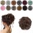 Elaine Messy Bun Hair Piece for Women, Thick Curly Hair Bun Scrunchies Synthetic Wavy Bun Hair Extensions Chignon Ponytail Updo Hairpieces (Golden Brown -101)
