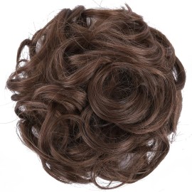 Elaine Messy Bun Hair Piece for Women, Thick Curly Hair Bun Scrunchies Synthetic Wavy Bun Hair Extensions Chignon Ponytail Updo Hairpieces (Golden Brown -101) Elaine Messy Bun Hair Piece for Women, Thick Curly Hair Bun Scrunchies Synthetic Wavy Bun Hair Extensions Chignon Ponytail Updo Hairpieces (Golden Brown -101)