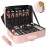 Relavel Travel Makeup Train Case Cosmetic Case Organizer Portable Artist Storage Bag with Adjustable Dividers for Cosmetics Makeup Brushes Toiletry Jewelry Digital Accessories