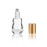 6Pcs 8ml Travel Cosmetic Glass Bottle Steel Ball Essential Oil Bottle Thick Empty Roll-On Essential Oil Pefume Bottle Gourd Shape Massage Roller Bottle Vials Containers, Dropper and Funnel, Gold Cap