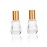 6Pcs 8ml Travel Cosmetic Glass Bottle Steel Ball Essential Oil Bottle Thick Empty Roll-On Essential Oil Pefume Bottle Gourd Shape Massage Roller Bottle Vials Containers, Dropper and Funnel, Gold Cap