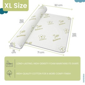 BANBALOO | Bed Bumper for Toddlers - Premium Model | XL Bed Barrier with Mattress Cover | Toddler Bed Bumper | Easy Setup and Quick Installation | Queen, King, Twin, Full-Size Bed | Foam