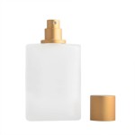Enslz Frosted Glass Bottle Perfume Atomizer Refillable Spray Empty Perfume Bottle for Men and Women (Glod 100ml)