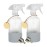 Frosted Glass Spray Bottles with Silicone Sleeve,16oz Refillable Spray Bottle with Mist and Stream Settings for Bath, Beauty, Hair, Plants, Pets (2Pack/Gray)