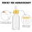 PrettyCare Eye Dropper Bottle 1 oz (24 Pack Frost Glass Bottles 30ml with White and Gold Caps, 48 Labels, Funnel & Measured Pipettes) Empty Tincture Bottles for Essential Oils, Perfume