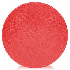 ArtCreativity Red Playground Ball for Kids, Bouncy 10 Inch Kick Ball for Backyard, Park, and Beach Outdoor Fun, Durable Outside Play Toys for Boys and Girls - Sold Deflated