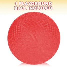 ArtCreativity Red Playground Ball for Kids, Bouncy 10 Inch Kick Ball for Backyard, Park, and Beach Outdoor Fun, Durable Outside Play Toys for Boys and Girls - Sold Deflated