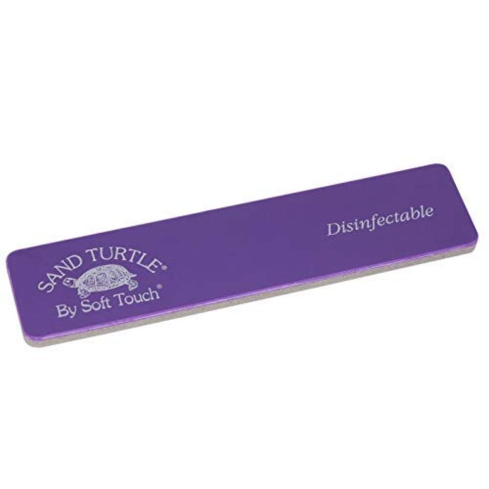 Soft Touch Sand Turtle Nail File Block, Purple 220 Grit Fine 5 1/4 Inch, 25 Piece