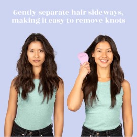 Crave Naturals Biggie Glide Thru Hair Brush - Detangler Brush for Curly, Straight, Wet or Dry Hair - Gentle Detangling Brushes for Adults, Kids, Toddlers - Hair Accessories for Women, 8.4x3.4 - Pink