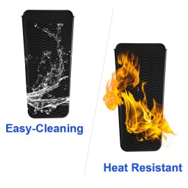 Heat Resistant Silicone Mat Pouch,Hair Styling Tools for Curling Irons, Flat Irons, Hair Straightener, 11.5 * 6 Inches, Food Grade Silicone, Black Heat Resistant Silicone Mat Pouch,Hair Styling Tools for Curling Irons, Flat Irons, Hair Straightener, 11.5 * 6 Inches, Food Grade Silicone, Black