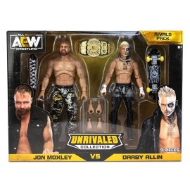 All Elite Wrestling Unrivaled Collection Rivals Pack - Darby Allin and Jon Moxley Action Figures, Plus Accessories - Amazon Exclusive
