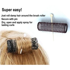 ALAZCO 14 pc Vintage Style Hair Roller Medium BRUSH ROLLERS & PINS Mesh Hair Curlers With Bristles 2.5x 3/4, with Flexible Locking Pins ALAZCO 14 pc Vintage Style Hair Roller Medium BRUSH ROLLERS & PINS Mesh Hair Curlers With Bristles 2.5x 3/4, with Flexible Locking Pins