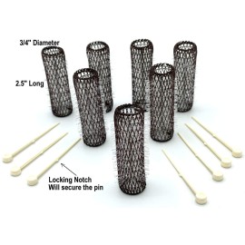 ALAZCO 14 pc Vintage Style Hair Roller Medium BRUSH ROLLERS & PINS Mesh Hair Curlers With Bristles 2.5x 3/4, with Flexible Locking Pins ALAZCO 14 pc Vintage Style Hair Roller Medium BRUSH ROLLERS & PINS Mesh Hair Curlers With Bristles 2.5x 3/4, with Flexible Locking Pins