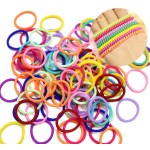 Spiral Hair Ties 100 Pcs, No Crease Hair Ties,Phone Cord Hair Ties, Colorful Elastic Coil Hair Ties for Women Girls