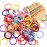 Spiral Hair Ties 100 Pcs, No Crease Hair Ties,Phone Cord Hair Ties, Colorful Elastic Coil Hair Ties for Women Girls