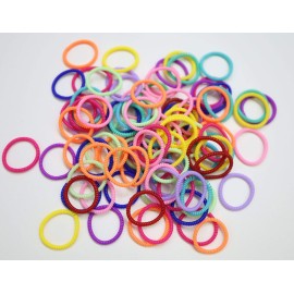 Spiral Hair Ties 100 Pcs, No Crease Hair Ties,Phone Cord Hair Ties, Colorful Elastic Coil Hair Ties for Women Girls