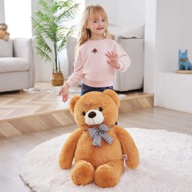 IKASA Giant Teddy Bear Plush Toy Stuffed Animals (Brown, 30 inches)