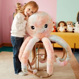 IKASA Giant Octopus Stuffed Animal Jumbo Plush Toy,30 Soft Toys Large Cute Huge Kawaii Fluffy Big Size Fat Oversized Plushie,Gifts for Kids