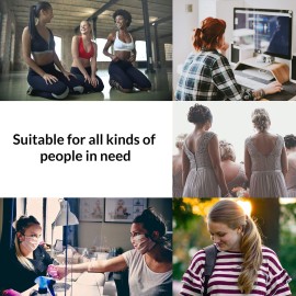 HBY Women\'s Hair Ties for Thick or Curly Hair. No Slip Seamless Ponytail Holders Sports Thick Hair Ties, Black, 8MM, 12 Pcs