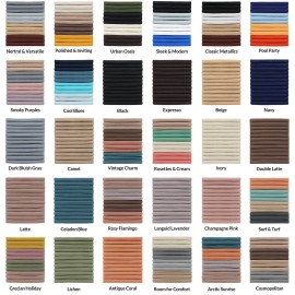 HBY Women\'s Hair Ties for Thick or Curly Hair. No Slip Seamless Ponytail Holders Sports Thick Hair Ties, Black, 8MM, 12 Pcs