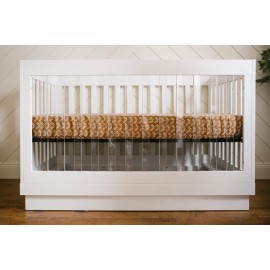 Lulujo Muslin Crib Sheets - Fitted Crib Mattress Sheets for Boys and Girls - 28x 52, 1 Pack (Mudcloth)