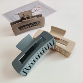 Nalodu Hair Claw Clips Large Square 4 Inch Matte No Slip Big Rectangle Jaw Clip Clamp for Thick Hair Women, 3 Pack Nalodu Hair Claw Clips Large Square 4 Inch Matte No Slip Big Rectangle Jaw Clip Clamp for Thick Hair Women, 3 Pack